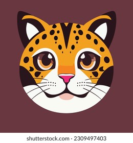 Vector illustration or icon of a leopard or cheetah