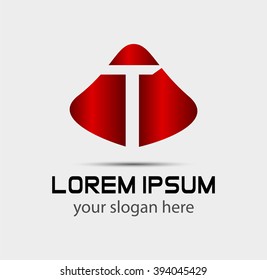 Vector illustration icon letter T
