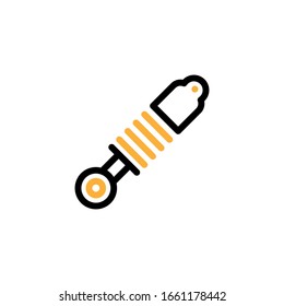 Vector illustration, icon. Line and two colour design template