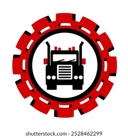 Ilustración vectorial, icono, logotipo, coche. 