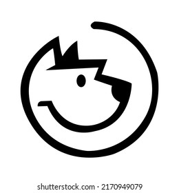 vector illustration icon logo dog symbol