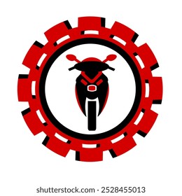 Ilustração vetorial, ícone, logotipo, motocicleta, scooter.