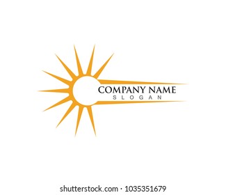Vector illustration Icon Logo Template Sun over horizon