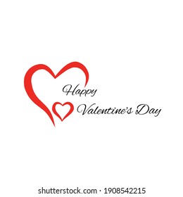 Vector illustration of icon love with valentine's day greetings