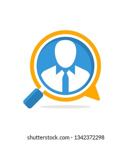 Vector Illustration Icon With Media Communication And Review Concept, For Employee Recruitment Information Access