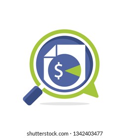 Vector illustration icon with media communication and review concept, to access information about taxation.