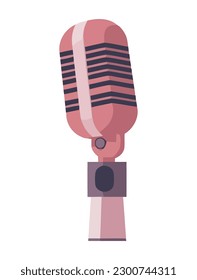 Micrófono aislado de icono de ilustración de vector