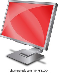 Vector illustration Icon of a Modern Pc screen isolated on white background