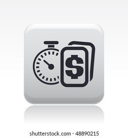 Vector illustration of a icon in modern style depicting the "time is money" concept