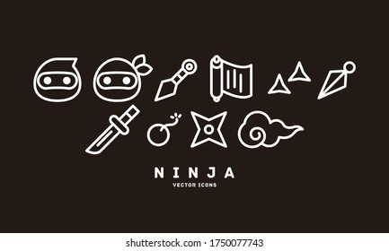 Vector illustration icon with a ninja motif