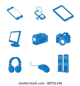 Vector illustration of icon on electronics