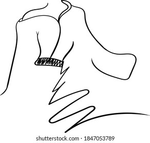 Vektorgrafik Symbol einer Linie Kimono Skizze