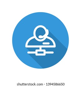 Vector illustration icon for online support