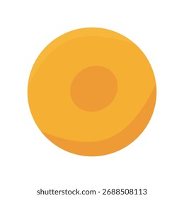Icono de Ilustración vectorial de una rosquilla naranja