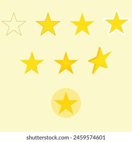 Vector illustration Icon Pack editable rating star icon pack