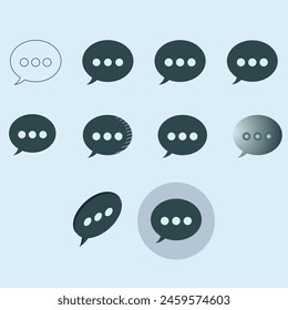 Vector illustration Icon Pack editable chat bubble icon pack