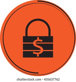 vector illustration icon of a padlock