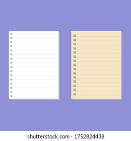 vector illustration icon of paper notebook