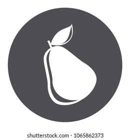 Vector illustration icon of a pear
