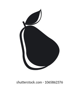 Vector illustration icon of a pear