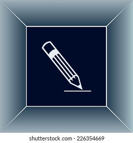 Vector illustration of icon pencil