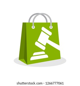 Vector illustration icon with product auction concept