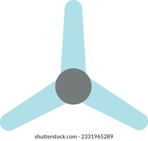 Vector illustration icon of a propeller or fan.