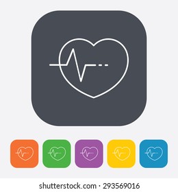 vector illustration of icon pulse