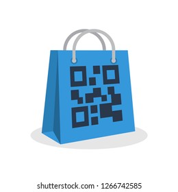Vector illustration icon with qr code scanner product concept
