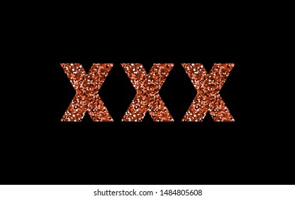Vector illustration. Icon with red sparkle. Dark background. Nightlife club design