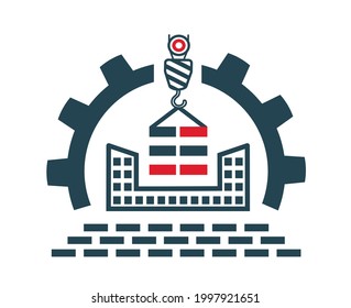 A vector illustration icon for repair, installation, maintenance and construction work.