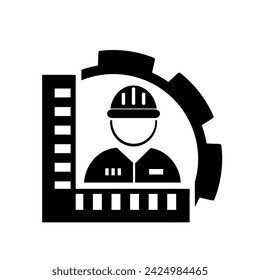 A vector illustration icon for repair, installation and maintenance construction work. Industry and design