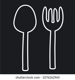 Vector illustration of a icon restaurant - cutlery