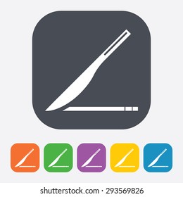 vector illustration of icon scalpel