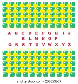 Vector illustration icon set of alphabet