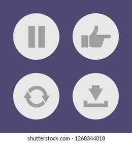 Vector illustration. Icon set for buttons.