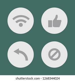 Vector illustration. Icon set for buttons.