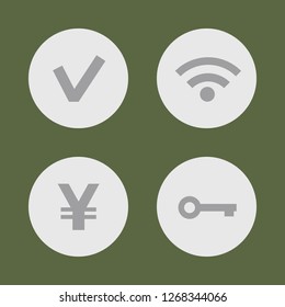 Vector illustration. Icon set for buttons.