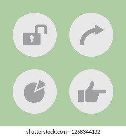 Vector illustration. Icon set for buttons.