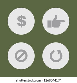 Vector illustration. Icon set for buttons.