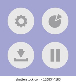 Vector illustration. Icon set for buttons.