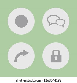 Vector illustration. Icon set for buttons.