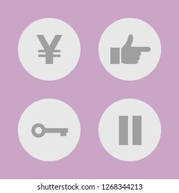 Vector illustration. Icon set for buttons.