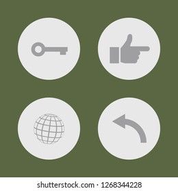 Vector illustration. Icon set for buttons.