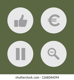 Vector illustration. Icon set for buttons.