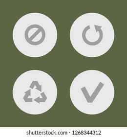 Vector illustration. Icon set for buttons.
