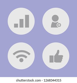 Vector illustration. Icon set for buttons.