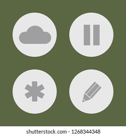 Vector illustration. Icon set for buttons.