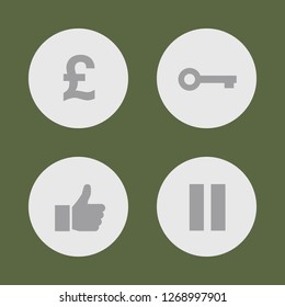 Vector illustration. Icon set for buttons.