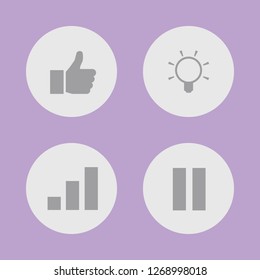 Vector illustration. Icon set for buttons.